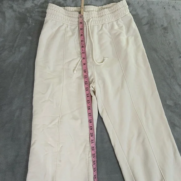 Free people cream straight leg drawstring sweater pants - Picture 5 of 9